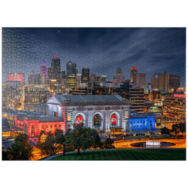 puzzleplate Kansas City at Night 1000 Jigsaw Puzzle