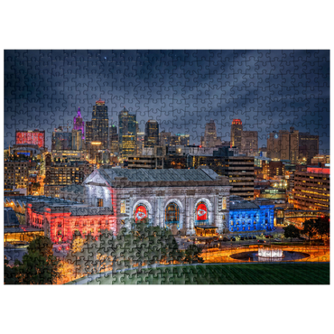 puzzleplate Kansas City at Night 500 Jigsaw Puzzle