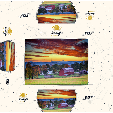 Dawn in Peacham, VT 1000 Jigsaw Puzzle box 3D Modell