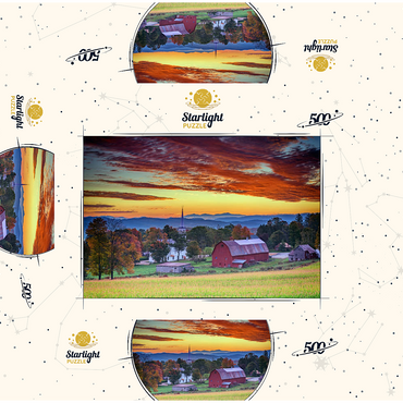 Dawn in Peacham, VT 500 Jigsaw Puzzle box 3D Modell