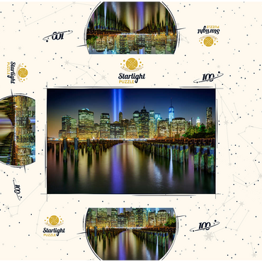 NYC Tribute Lights 100 Jigsaw Puzzle box 3D Modell