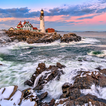 Winter Sunset at Portland Head 1000 Jigsaw Puzzle 3D Modell
