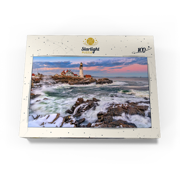 Winter Sunset at Portland Head 100 Jigsaw Puzzle box view3