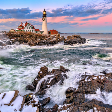 Winter Sunset at Portland Head 500 Jigsaw Puzzle 3D Modell
