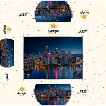 Pittsburgh Twilight 1000 Jigsaw Puzzle box 3D Modell