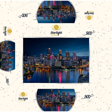 Pittsburgh Twilight 500 Jigsaw Puzzle box 3D Modell