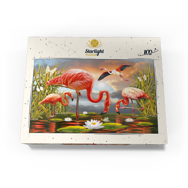 Flamingoes 100 Jigsaw Puzzle box view3