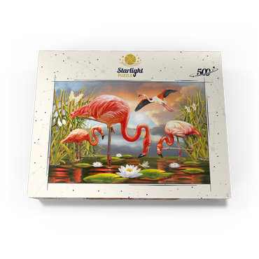 Flamingoes 500 Jigsaw Puzzle box view3