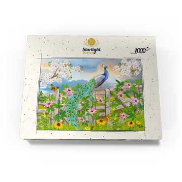 Peacock On Fence 1000 Jigsaw Puzzle box view3