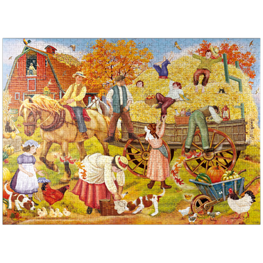 puzzleplate Hitching Up For The Hayride 1000 Jigsaw Puzzle