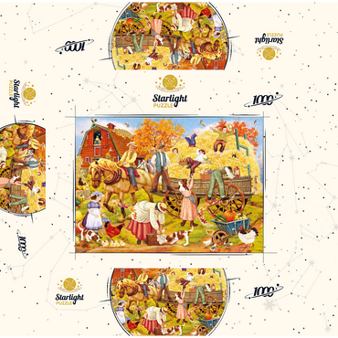 Hitching Up For The Hayride 1000 Jigsaw Puzzle box 3D Modell