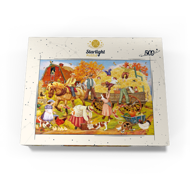 Hitching Up For The Hayride 500 Jigsaw Puzzle box view3