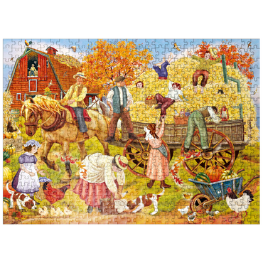 puzzleplate Hitching Up For The Hayride 500 Jigsaw Puzzle