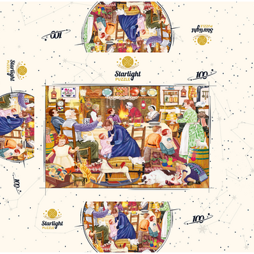 Grandpa's Birthday Kitten 100 Jigsaw Puzzle box 3D Modell