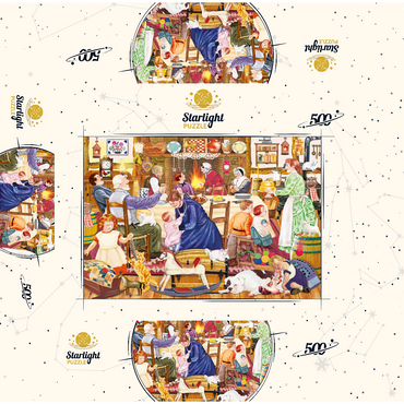 Grandpa's Birthday Kitten 500 Jigsaw Puzzle box 3D Modell