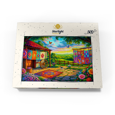 Quilts and Butterflies 500 Jigsaw Puzzle box view3