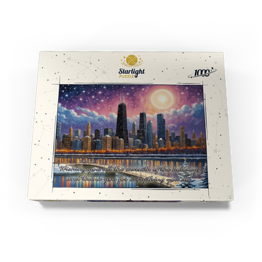 Snowy Fantasy Chicago Skyline 1000 Jigsaw Puzzle box view3