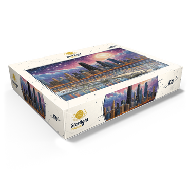 Snowy Fantasy Chicago Skyline 100 Jigsaw Puzzle box view1
