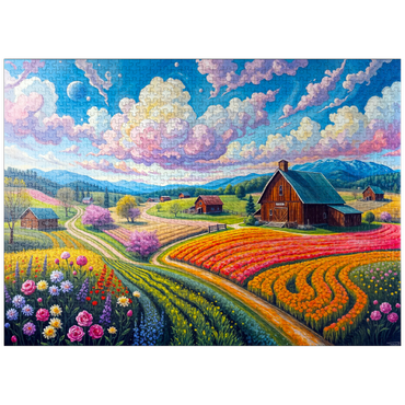 puzzleplate Flower Fields In The Valley 1000 Jigsaw Puzzle