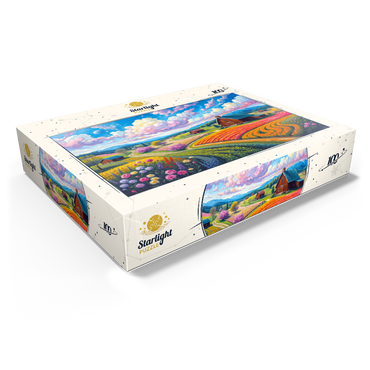 Flower Fields In The Valley 100 Jigsaw Puzzle box view1