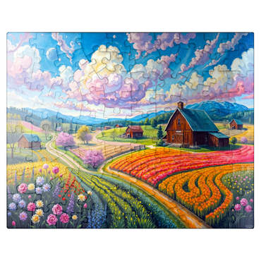 puzzleplate Flower Fields In The Valley 100 Jigsaw Puzzle