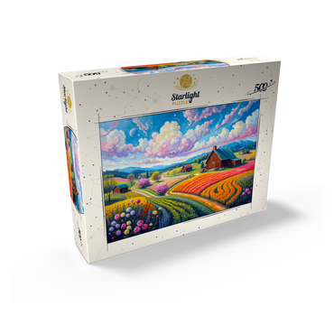 Flower Fields In The Valley 500 Jigsaw Puzzle box view2