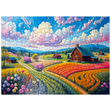 puzzleplate Flower Fields In The Valley 500 Jigsaw Puzzle