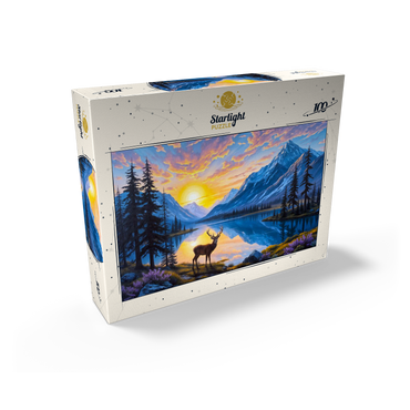 Deer at Sunset 100 Jigsaw Puzzle box view2