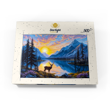 Deer at Sunset 500 Jigsaw Puzzle box view3
