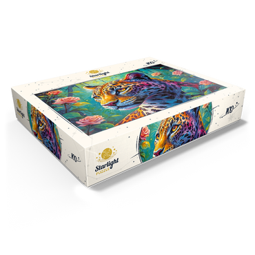 Jungle Roses Jaguar 100 Jigsaw Puzzle box view1