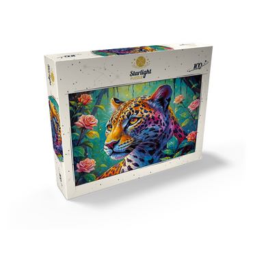 Jungle Roses Jaguar 100 Jigsaw Puzzle box view2