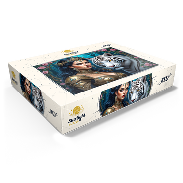 Warrior Queen with White Tiger 1000 Jigsaw Puzzle box view1