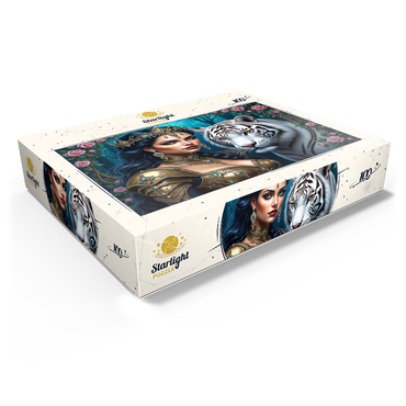 Warrior Queen with White Tiger 100 Jigsaw Puzzle box view1