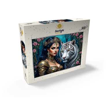 Warrior Queen with White Tiger 500 Jigsaw Puzzle box view2