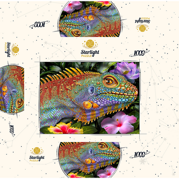 Iguana 2 1000 Jigsaw Puzzle box 3D Modell