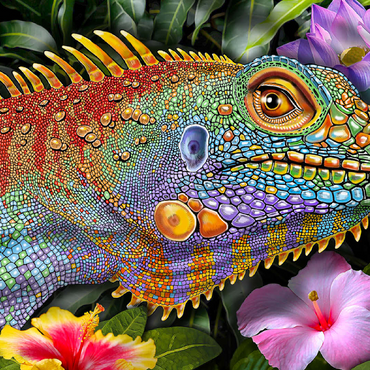 Iguana 2 100 Jigsaw Puzzle 3D Modell