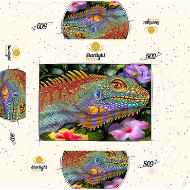Iguana 2 500 Jigsaw Puzzle box 3D Modell