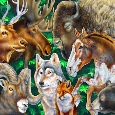 North American Wildlife 100 Jigsaw Puzzle 3D Modell