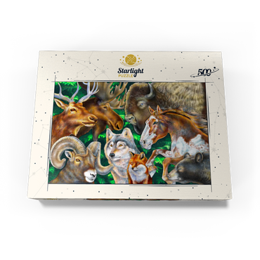 North American Wildlife 500 Jigsaw Puzzle box view3