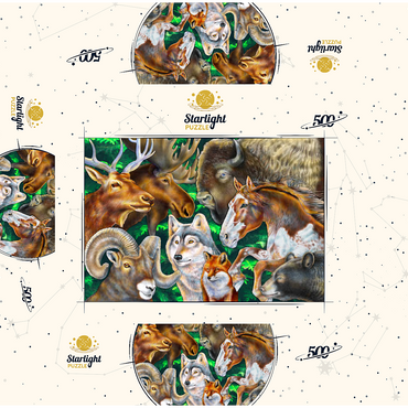 North American Wildlife 500 Jigsaw Puzzle box 3D Modell