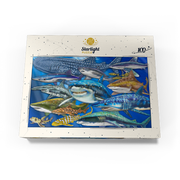 Shark Collage 100 Jigsaw Puzzle box view3
