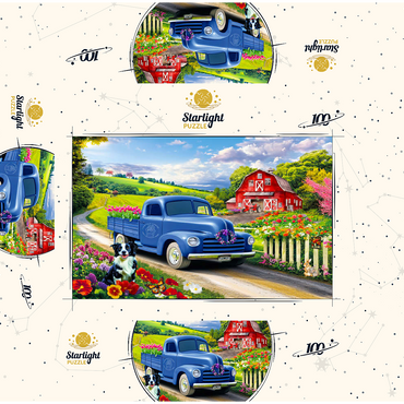 Flower Farm 100 Jigsaw Puzzle box 3D Modell