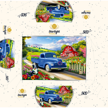 Flower Farm 500 Jigsaw Puzzle box 3D Modell