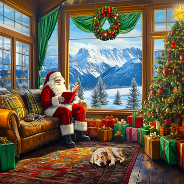 Santa Lodge 100 Jigsaw Puzzle 3D Modell
