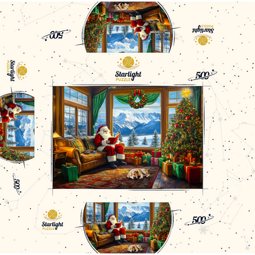 Santa Lodge 500 Jigsaw Puzzle box 3D Modell