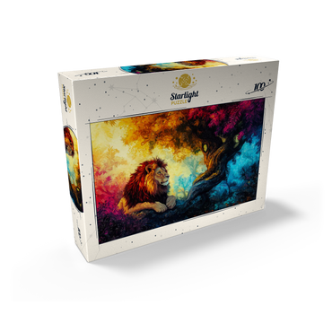 Lion Under a Jungle Tree 100 Jigsaw Puzzle box view2