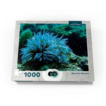 Sea Life Photography: Aqua Sea Anemone 1000 Jigsaw Puzzle box view3