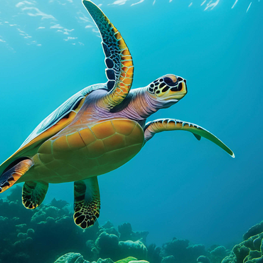 Sea Life Photography: Sea Turtle 1000 Jigsaw Puzzle 3D Modell