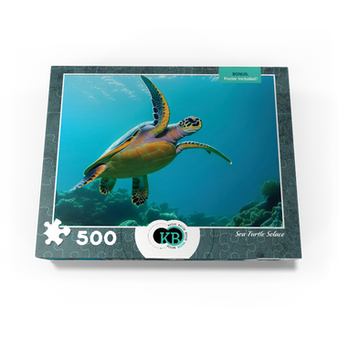 Sea Life Photography: Sea Turtle 500 Jigsaw Puzzle box view3