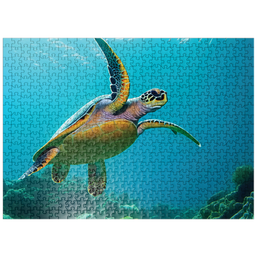 puzzleplate Sea Life Photography: Sea Turtle 500 Jigsaw Puzzle